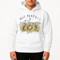 Not Perfect Just Forgiven Sunflower Christian Hoodie