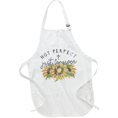 Not Perfect Just Forgiven Sunflower Christian Apron