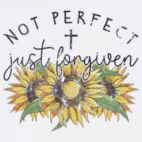 Not Perfect Just Forgiven Sunflower Christian Button