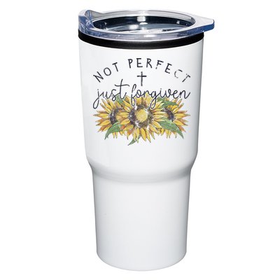 Not Perfect Just Forgiven Sunflower Christian Tumbler