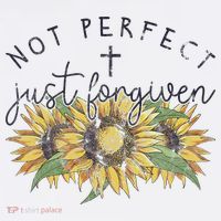 Not Perfect Just Forgiven Sunflower Christian Short Acrylic Beanie