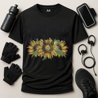 Not Perfect Just Forgiven Sunflower Christian Cooling Performance Crew T-Shirt