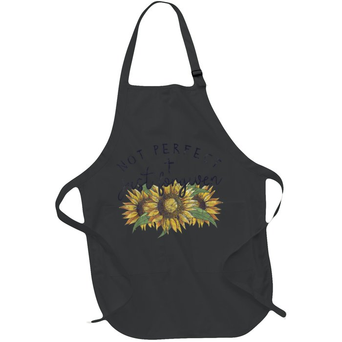 Not Perfect Just Forgiven Sunflower Christian Apron