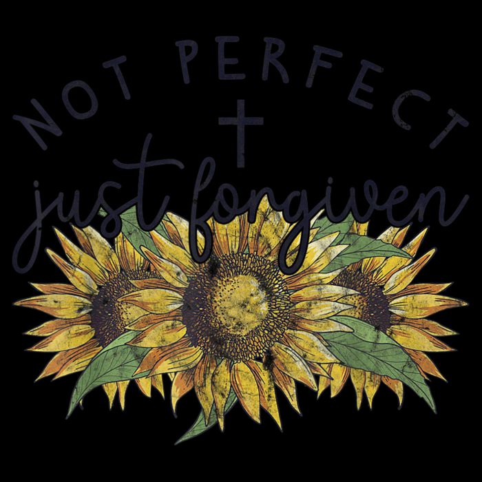 Not Perfect Just Forgiven Sunflower Christian 16 in Basic Backpack