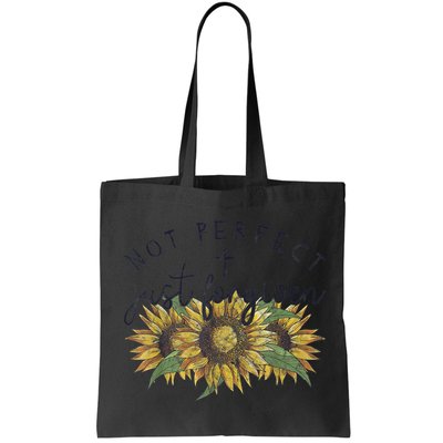Not Perfect Just Forgiven Sunflower Christian Bag