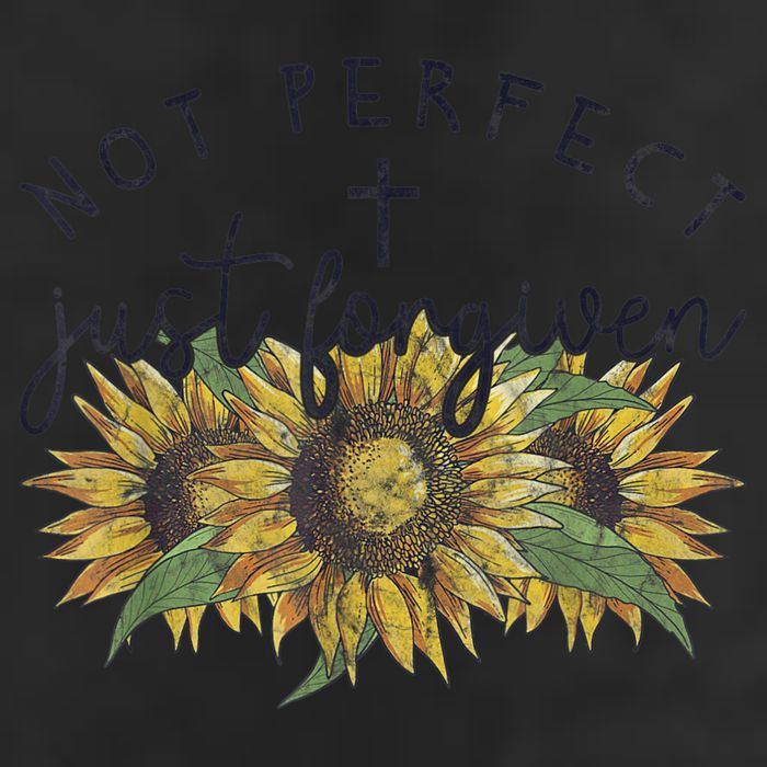 Not Perfect Just Forgiven Sunflower Christian Golf Towel