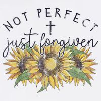 Not Perfect Just Forgiven Sunflower Christian Garment-Dyed Sweatshirt