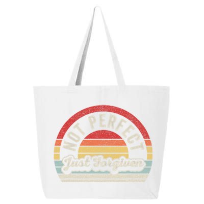 Not Perfect Just Forgiven Christian Team Jesus Easter Day 25L Jumbo Tote