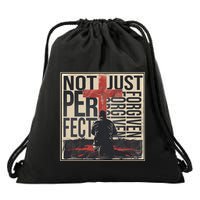 Not Perfect Just Forgiven Gift Christian Great Gift Drawstring Bag