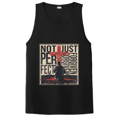 Not Perfect Just Forgiven Gift Christian Great Gift PosiCharge Competitor Tank