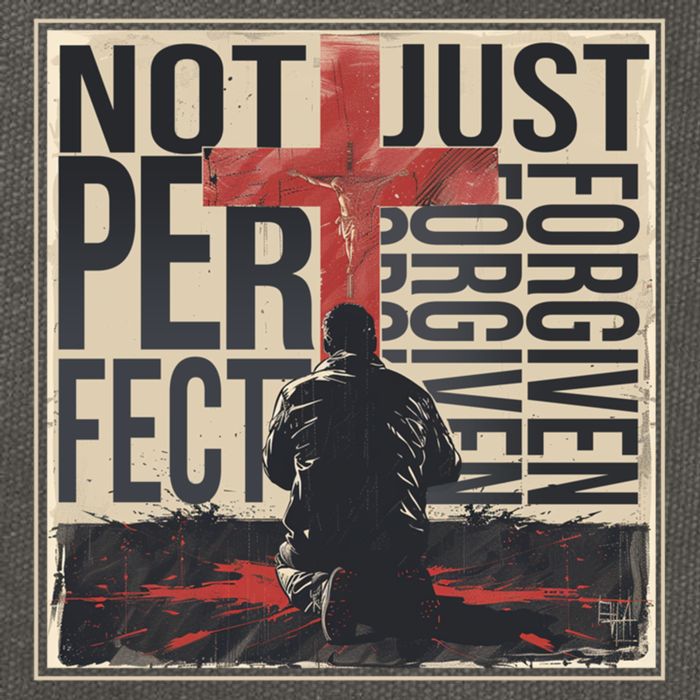 Not Perfect Just Forgiven Gift Christian Great Gift Cotton Canvas Backpack