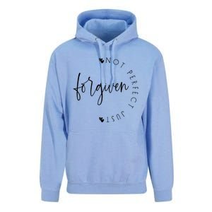 Not Perfect Just Forgiven Funny Graphic Gift Unisex Surf Hoodie