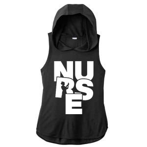 Nursing Profession Job Work Nurse Gift Ladies PosiCharge Tri-Blend Wicking Draft Hoodie Tank