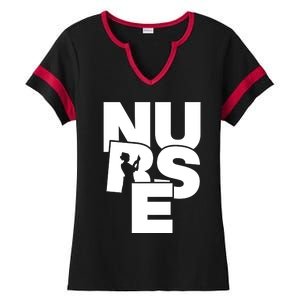 Nursing Profession Job Work Nurse Gift Ladies Halftime Notch Neck Tee