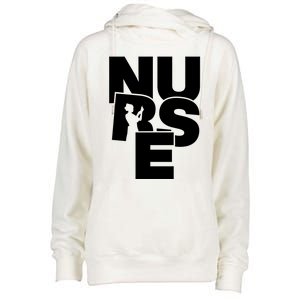 Nursing Profession Job Work Nurse Gift Womens Funnel Neck Pullover Hood