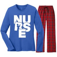 Nursing Profession Job Work Nurse Gift Women's Long Sleeve Flannel Pajama Set 