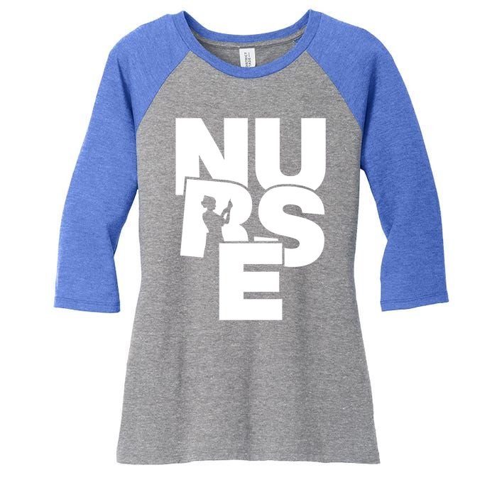 Nursing Profession Job Work Nurse Gift Women's Tri-Blend 3/4-Sleeve Raglan Shirt