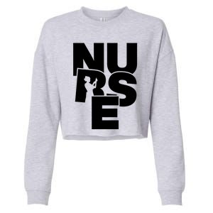 Nursing Profession Job Work Nurse Gift Cropped Pullover Crew