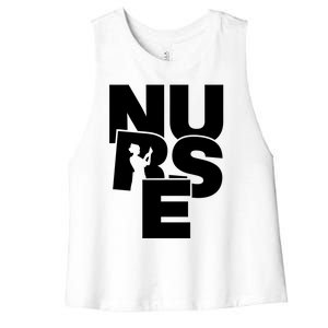 Nursing Profession Job Work Nurse Gift Women's Racerback Cropped Tank