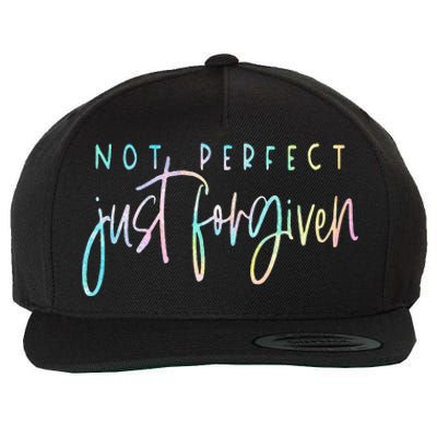 Not Perfect Just Forgiven Christian Team Jesus Men Women Wool Snapback Cap