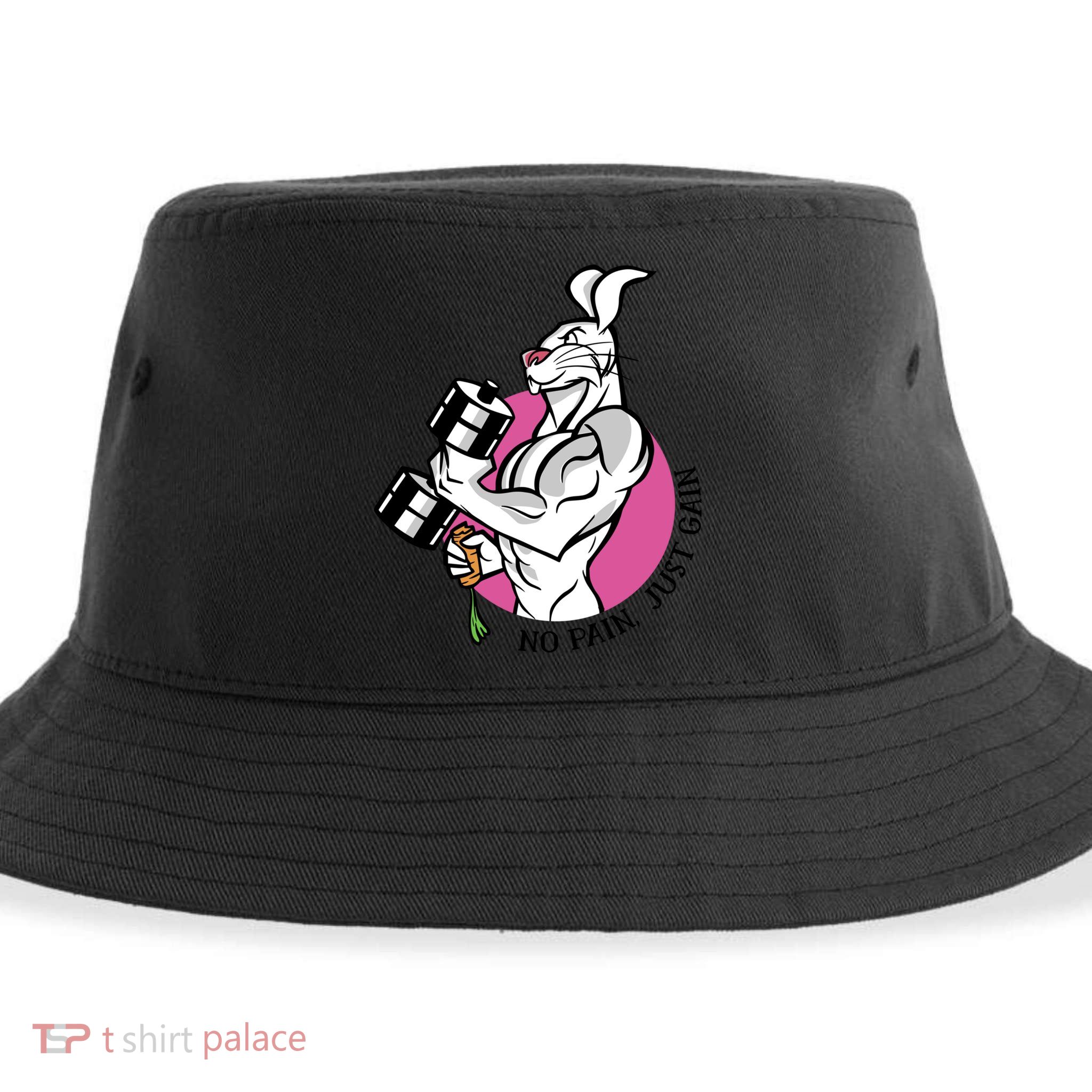 No Pain Just Gain Gift Sustainable Bucket Hat