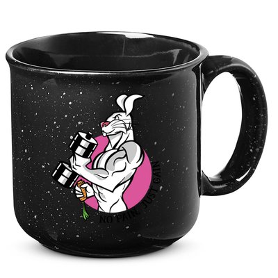 No Pain Just Gain Gift 15oz Campfire Ceramic Mug