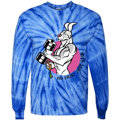 No Pain Just Gain Gift Tie-Dye Long Sleeve Shirt