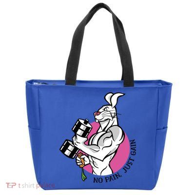 No Pain Just Gain Gift Zip Tote Bag
