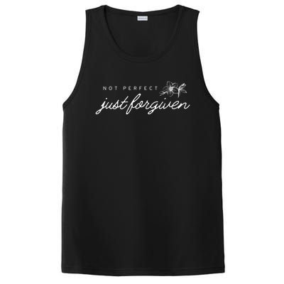 Not Perfect Just Forgiven Christian Team Jesus Easter Day Gift PosiCharge Competitor Tank