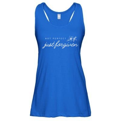 Not Perfect Just Forgiven Christian Team Jesus Easter Day Gift Ladies Essential Flowy Tank