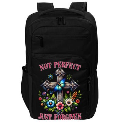 Not Perfect Just Forgiven Jesus Christ Impact Tech Backpack