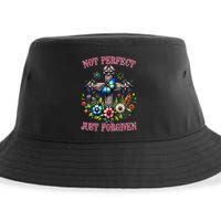 Not Perfect Just Forgiven Jesus Christ Sustainable Bucket Hat