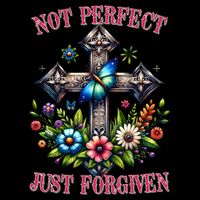 Not Perfect Just Forgiven Jesus Christ Sustainable Bucket Hat