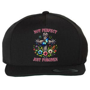 Not Perfect Just Forgiven Jesus Christ Wool Snapback Cap