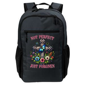 Not Perfect Just Forgiven Jesus Christ Daily Commute Backpack