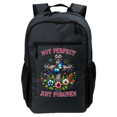 Not Perfect Just Forgiven Jesus Christ Daily Commute Backpack