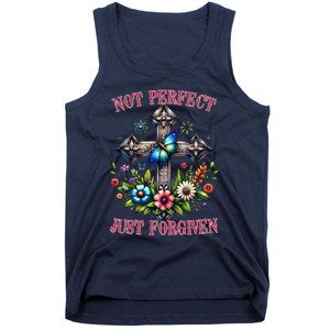 Not Perfect Just Forgiven Jesus Christ Tank Top