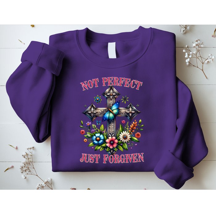 Not Perfect Just Forgiven Jesus Christ Sweatshirt