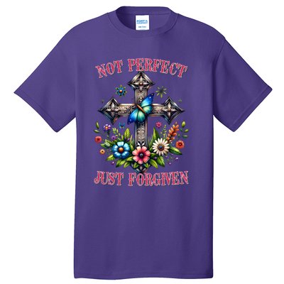 Not Perfect Just Forgiven Jesus Christ Tall T-Shirt