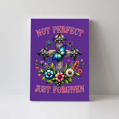 Not Perfect Just Forgiven Jesus Christ Canvas