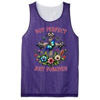 Not Perfect Just Forgiven Jesus Christ Mesh Reversible Basketball Jersey Tank