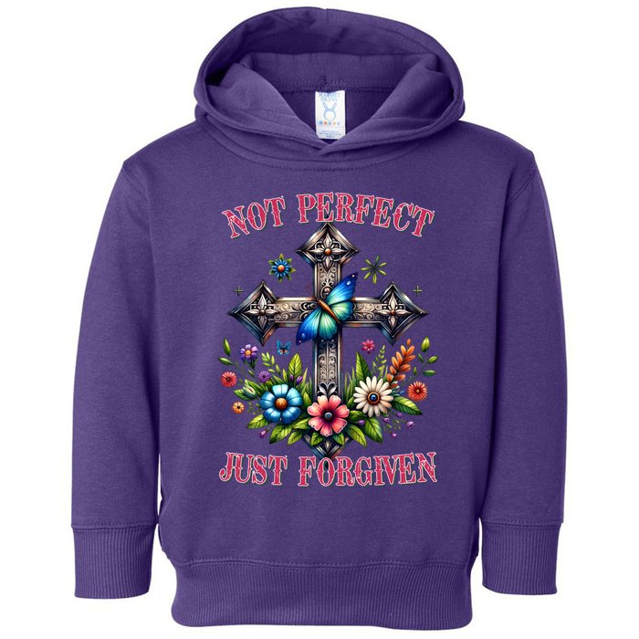 Not Perfect Just Forgiven Jesus Christ Toddler Hoodie