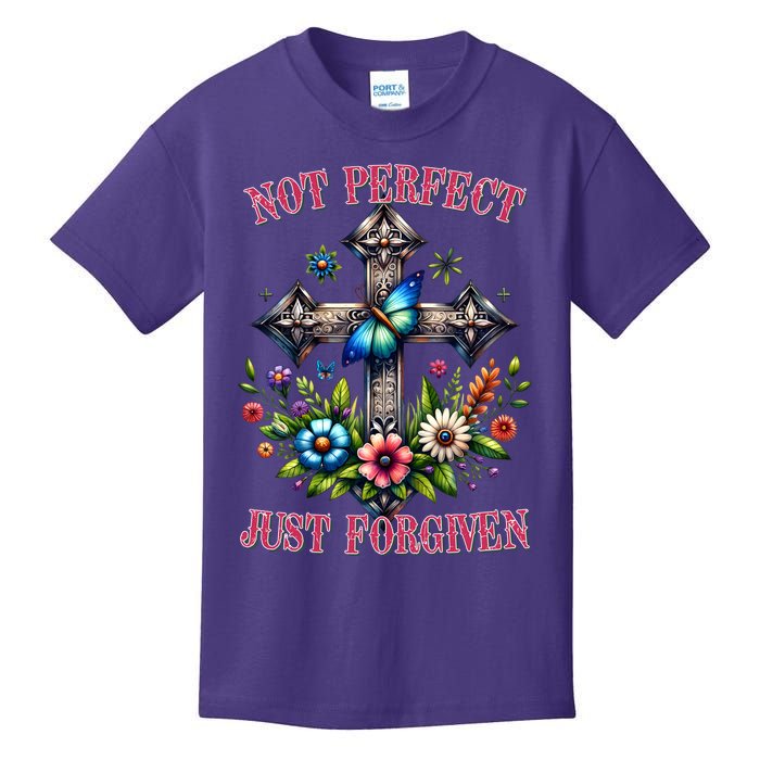 Not Perfect Just Forgiven Jesus Christ Kids T-Shirt