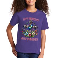 Not Perfect Just Forgiven Jesus Christ Kids T-Shirt