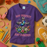 Not Perfect Just Forgiven Jesus Christ Kids T-Shirt