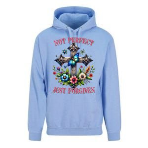 Not Perfect Just Forgiven Jesus Christ Unisex Surf Hoodie