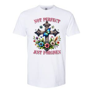 Not Perfect Just Forgiven Jesus Christ Softstyle CVC T-Shirt