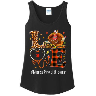 Nurse Practitioner Love Thanksgiving Leopard Funny Turkey Ladies Essential Tank