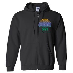 National Parks List Word Cloud Sunset Trees Men Women Kids Full Zip Hoodie