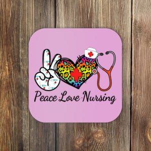 Nurse Peace Love Nursing Medical Gift Coaster